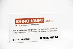 ЮНИЭНЗИМ с МПС таб п/о х20 Индия Unichem Lab
